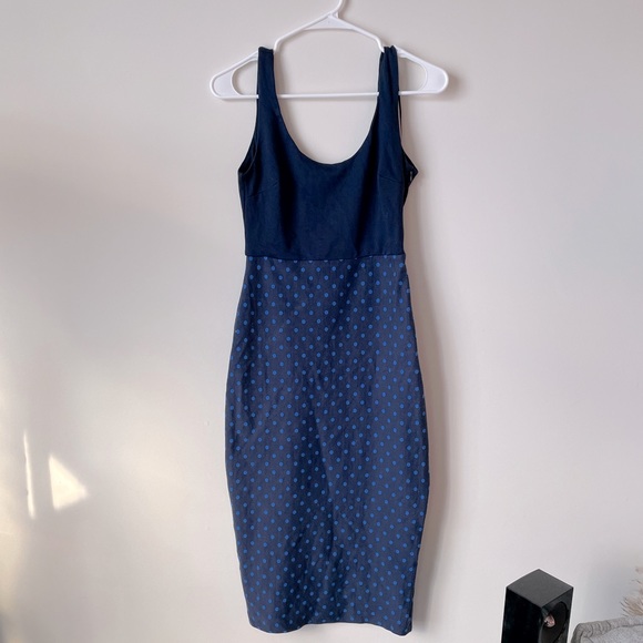zara blue polka dot dress ZARA. Blue polka dot dress TM  Hibuy market